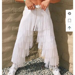 Mens fringe ankle length pant